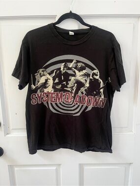 System Of A Down Black Band Tee with Graphic Logo size M